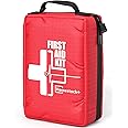 Small First aid Kits,Travel First Aid Kit with Labelled Compartments Molle System Compact Medical Kit for Car, Hiking, Backpacking, Camping, and Cycling