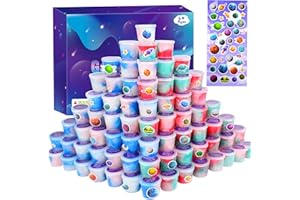 JAJSKUWA 70 Pack Mini Slime Kit,Galaxy Slime Party Favors,Stretchy Slime Kit for Classroom Prizes,Kids Stress Relief Toys, Christmas Stocking Stuffers,Goodie Bag Stuffers for Boys Girls 5-12.