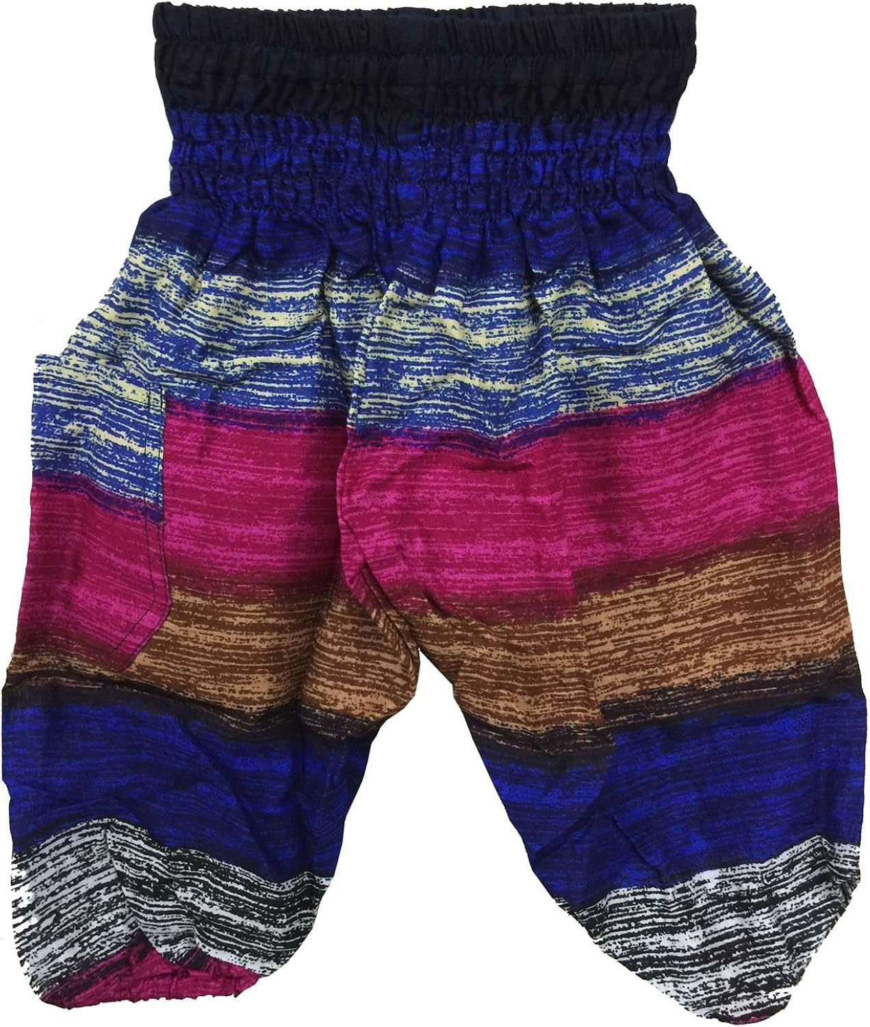 LOFBAZ Children Hippy Thai Harem Aladdin Pirate Kids Pants Bohemian Baggy Colorful