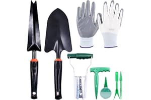 Hilitchi 8Pcs Bulb Planter Sowing Seeds Dispenser Set Includes Seed Spreaders, Garden Hand Planter Sower Seeder Hole Puncher Tool, Seedlings Dibber and Widger for Green Planting