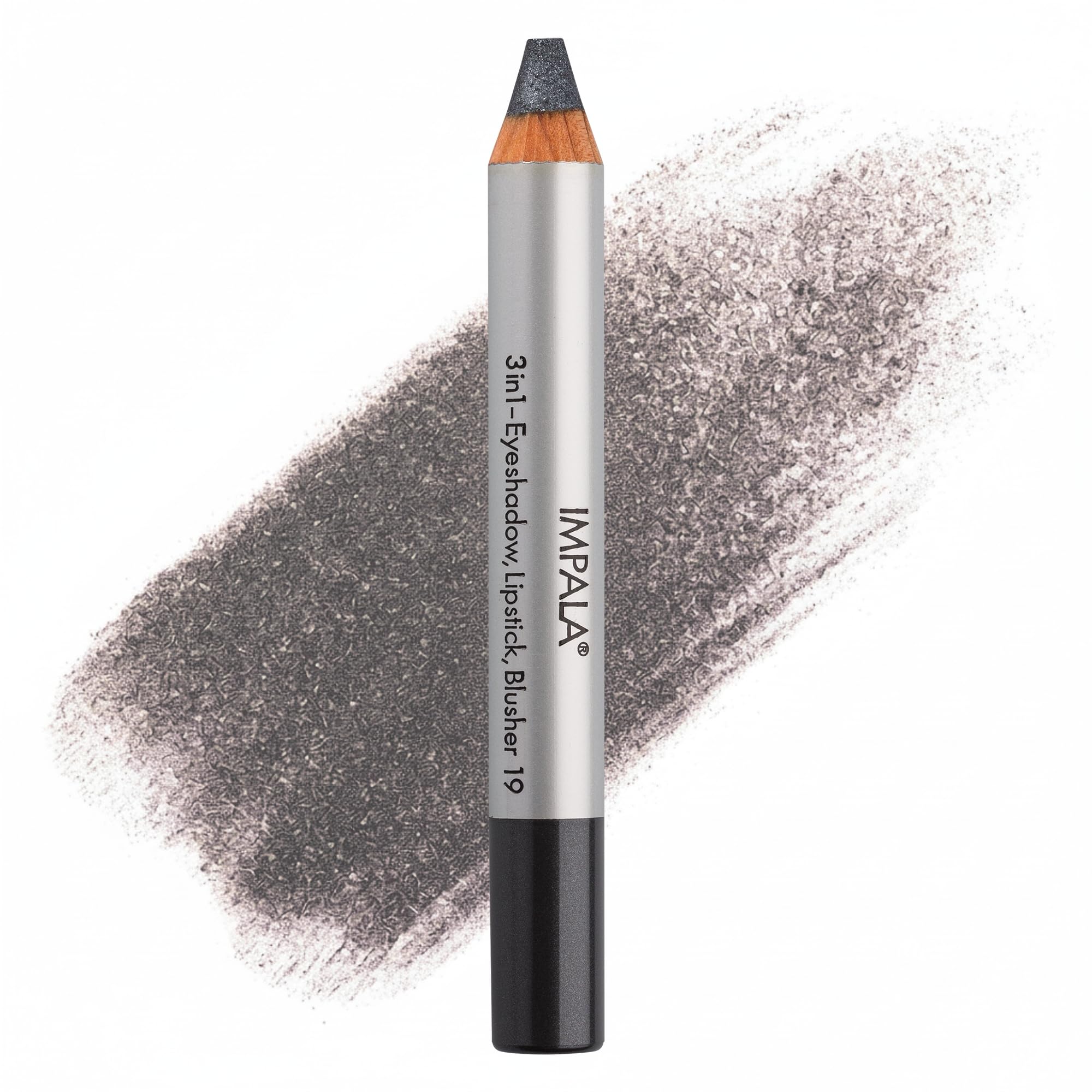 IMPALA | 3-in-1 Jumbo Pencil, Color 19 Metallic Dark Gray | Eyeshadow, Lipstick, and Blush | Perfect Blending | Soft and Long-Lasting Texture | Intense Colors | Easy to Apply โ image 1