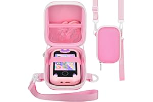 PAIYULE Kids Toys Smartphone Case Compatible with Luoba/for WEOLULI/for Yosfeng/for Joozfee Toddler Learning Play Mini Mobile Cell Phones Storage Holder for SD Cards Accessories- Pink(Box only)