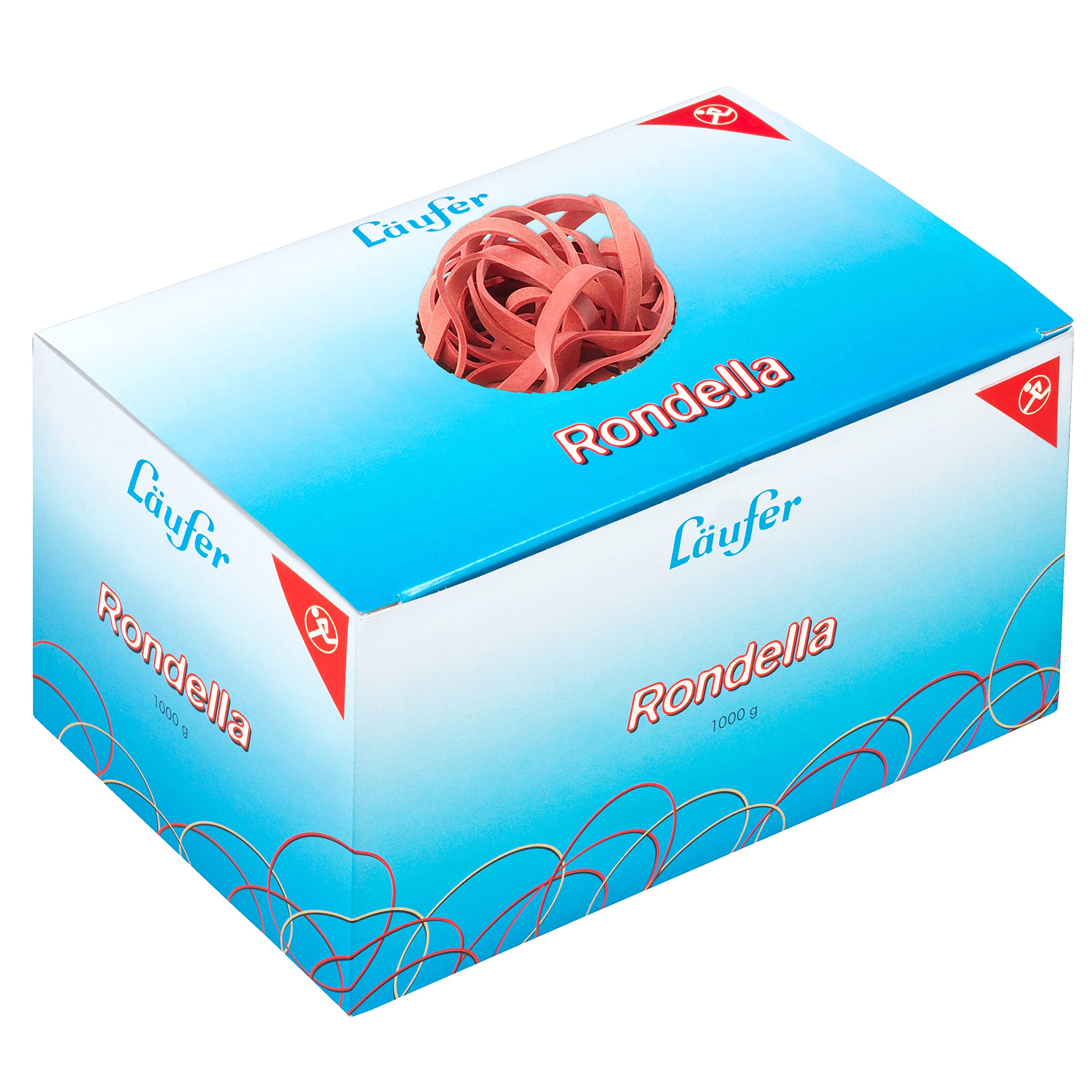 Läufer 51641 Rondella Rubber Bands 150 x 4 mm Diameter 100 mm 4 mm Wide Rubber Rings 1 kg Box Red