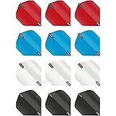 RED DRAGON Hardcore Selection Standard Dart Flights - Extra Thick 100 Micron Replacement Flights for Stable Throwing Performance - 12 Flights (4 Sets)