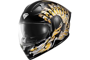 KYPARA Motorcycle Dual Visor Flip up Modular Full Face Helmet with DOT Certification of Impressionism