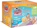 ZIMPLI 12 x Baff Bombz Bath Bombs Colourful Fizzing Bath Fun Kids view 4