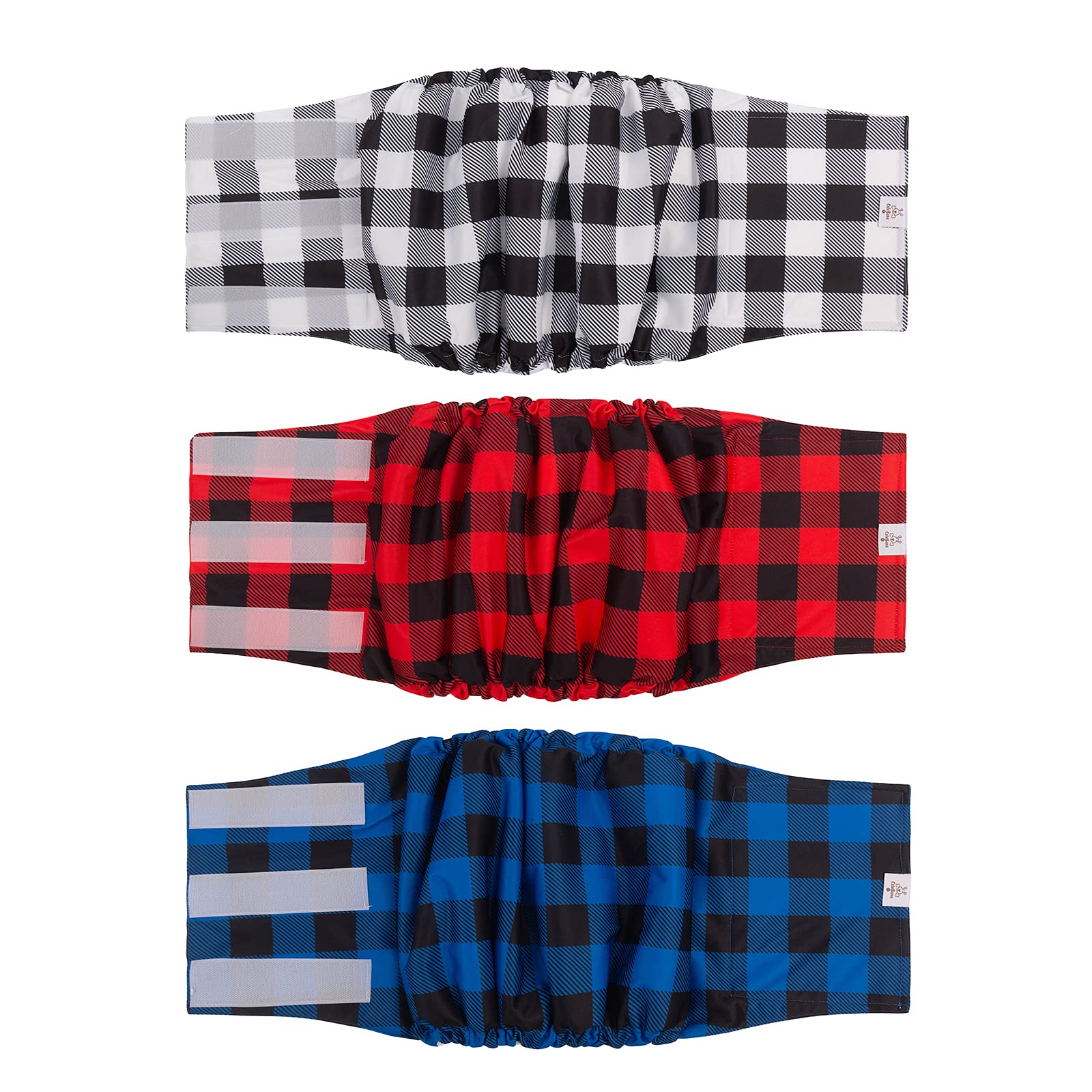 CuteBone Dog Diapers Male Washable Belly Band for Male Dogs Wraps 3pcs a Pack DM27XL,XL(21 inch-27 inch)
