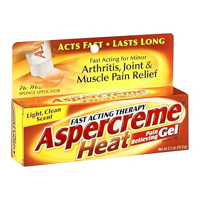 Aspercreme Heat Pain Relieving Gel, 2.5 Ounce (Pack of 5)