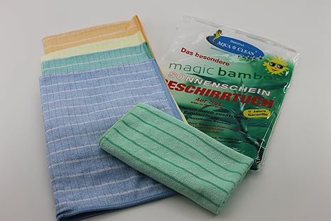 Aqua Clean Magic Bamboo Geschirrtücher 4er plus Hochleistungstuch