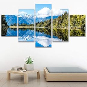 SIGNWIN 5 Panel Canvas Wall Art Modern Art...