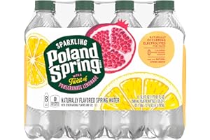 Poland Spring Sparkling Water, Pomegranate Lemonade, 16.9 oz. Bottles (Pack of 8)
