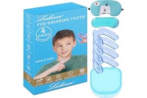 Kids Mouth Guard Blue for Grinding Teeth 4 Pack Moldable Night Guards for Clenching Teeth | Comfortable Dental Guard | Stops 
