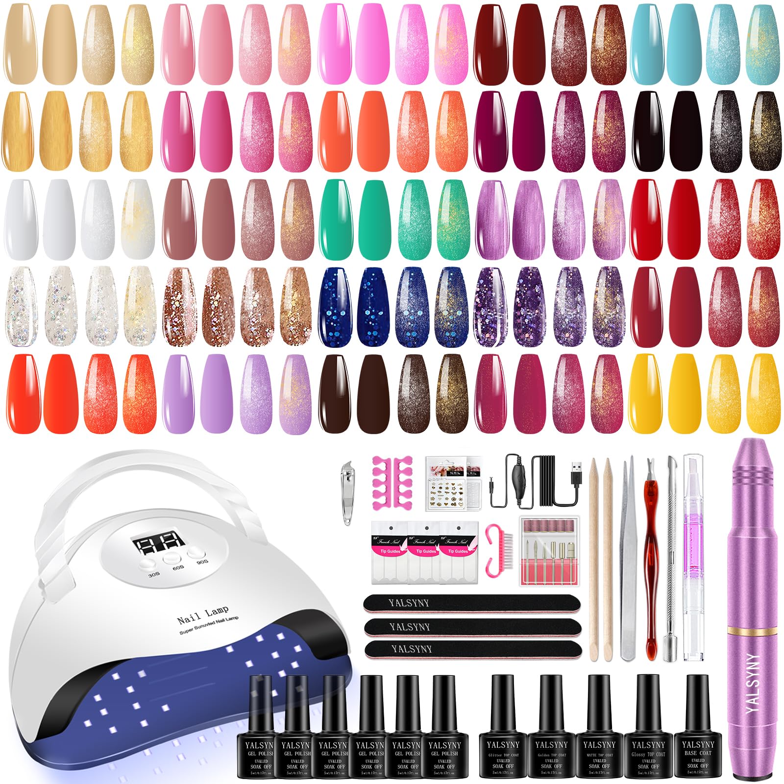 Photo 1 of YALSYNY Gel Nail Polish Kit,With UV LED Nail Dryer,Electric nail drill kit,Nail Tools DIY Home