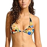 Seafolly Women's Longline Triangle Halter Bikini Top Swimsuit