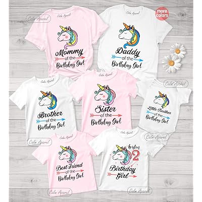Unicorn Girl Matching T shirt, Unicorn 