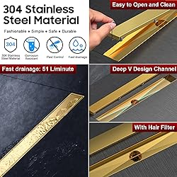 DLONE Linear Shower Drain | 36 Inch AISI 304
