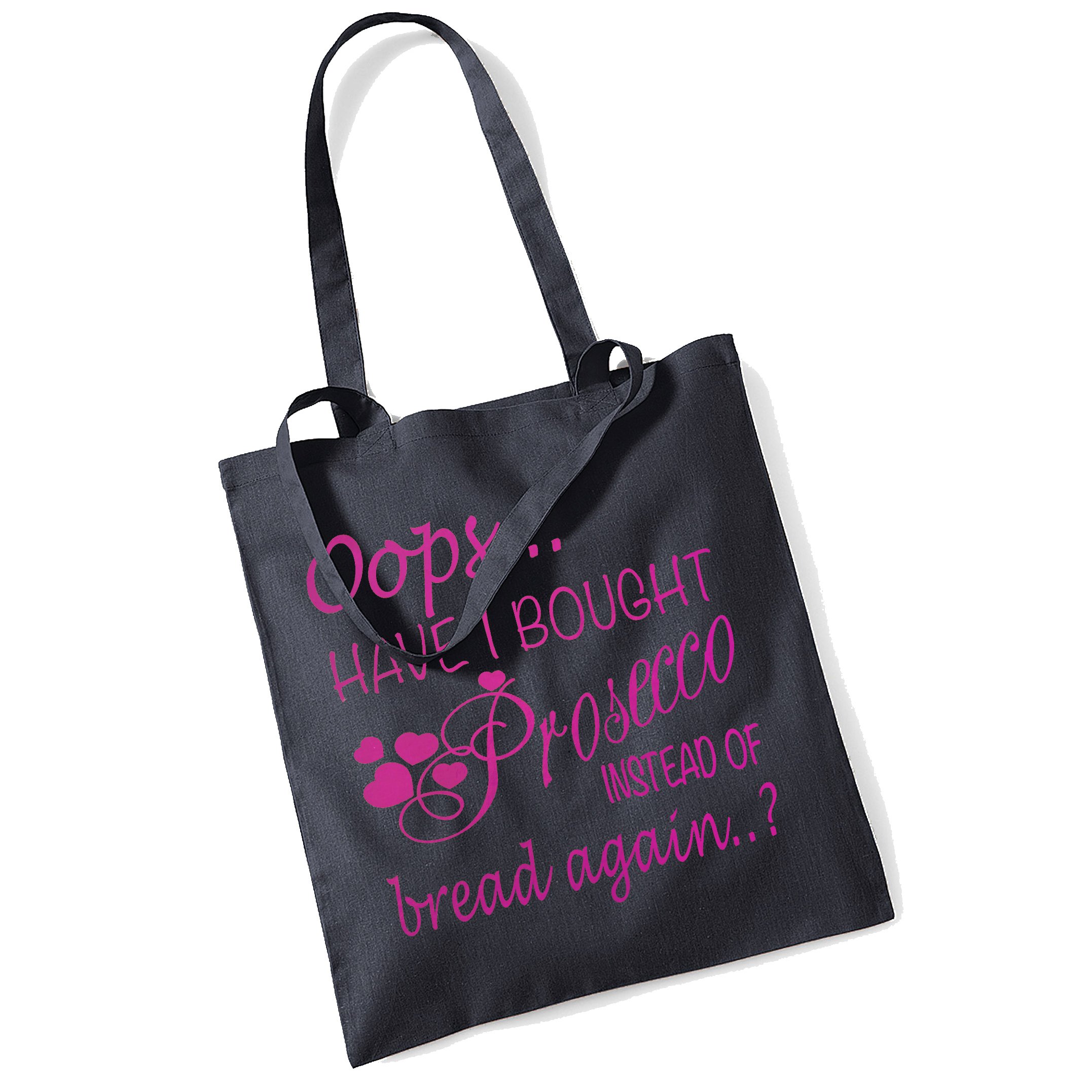 Westfield Mill Oops Prosecco Tote Bag (Black + Pink)