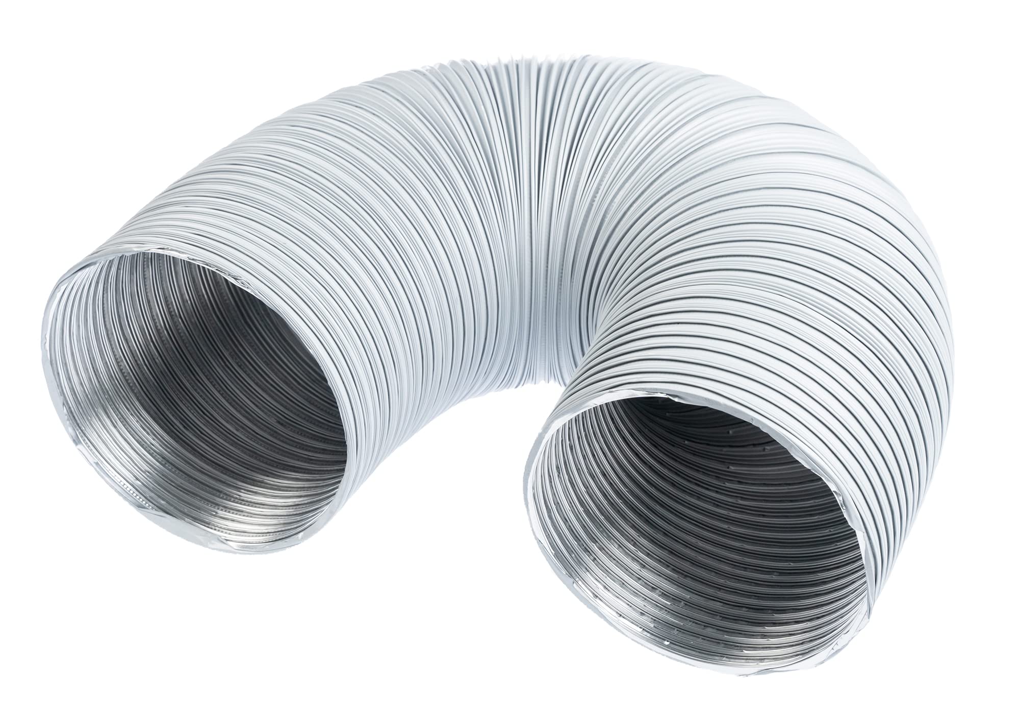 Steinberg14 Aluminium 125mm Flexible Ducting 1.5m - 5 inch Ducting for Air Conditioner - White Extractor Tube - Tumble Dryer Pipe - Duct for Cooling Ventilation and Air Conditioning Systems
