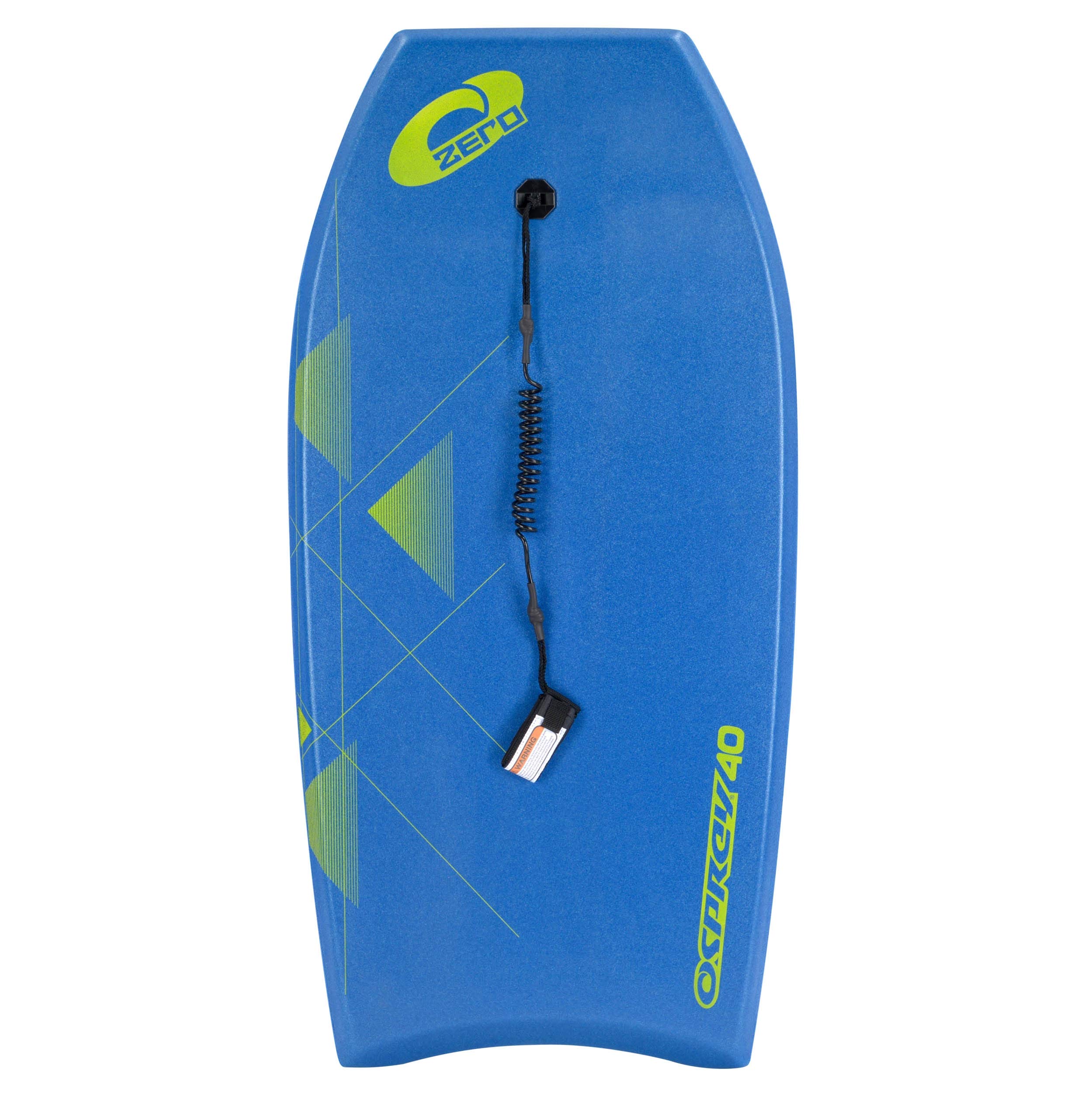 Osprey 40” Bodyboard for Teens and Adults, Lightweight Deck Boogie Board with Leash, Durable Core for Surfing & Bodysurfing, Blue