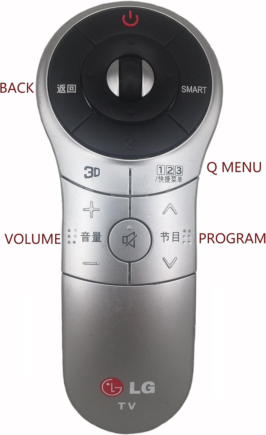 Meide An Mr400g Argento Lg Magic Motion Remote Control Per Lg 2013 Led Lcd Smart Tv Al Plasma Ea9800 La9700 La9650 Ph6700 Pn5700 Series 2012 Select Smart Tv Senza Ricevitore Argento Con Browser