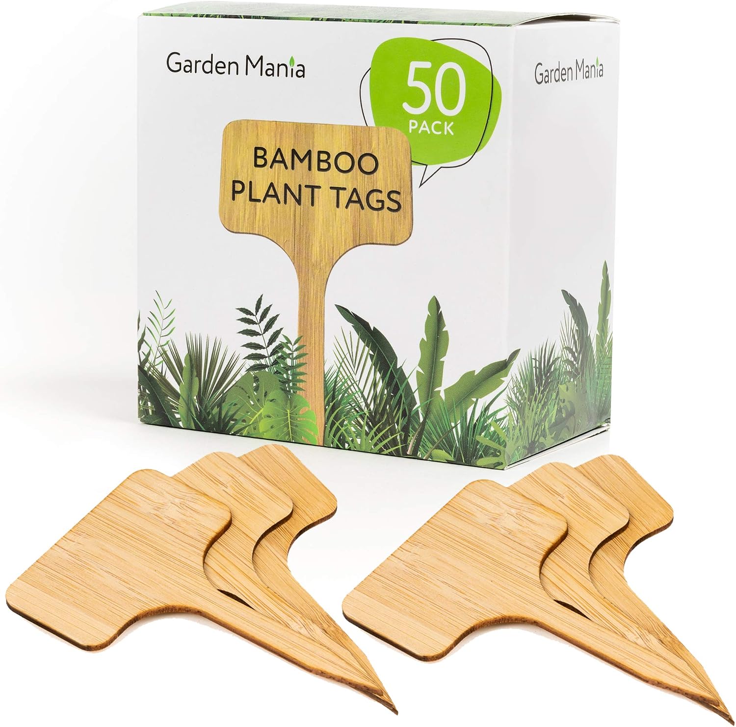 50 Pack Etiquetas de Plantas, Marcadores para Plantas, Bambú ...