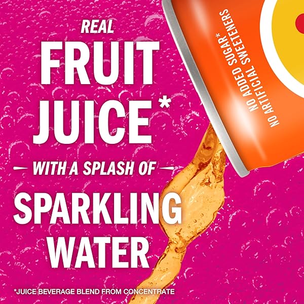 IZZE SPARKLING WATER JUICE BEVERAGE BLEND, MANGO, NO SUGAR ADDED, 8.4 FL OZ, 24 CANS