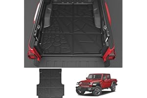 KARPAL Truck Bed Mat Fit for 2020-2025 Jeep Gladiator (5ft Bed), All-Weather TPE Cargo Bed Liner for Jeep Gladiator JT Accessories