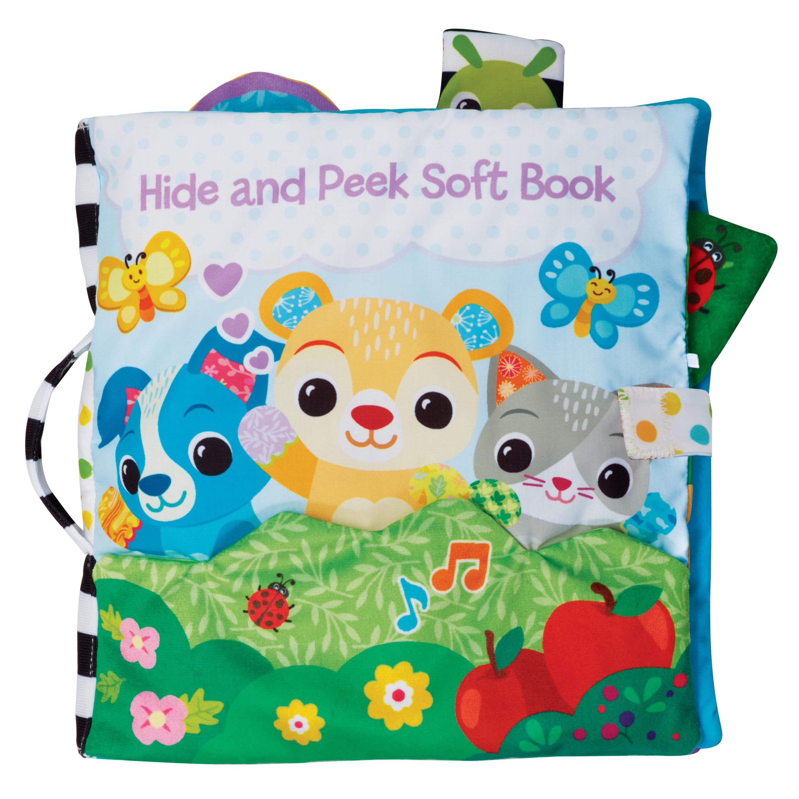 VTech Baby Hide and Peek Soft Book, Sensory Book with 6 Tactile Pages, Melodies and Songs and Detachable Bear, Interactive Toy, Gift for Babies 3, 6, 12, 18 Months Plus, English Version
