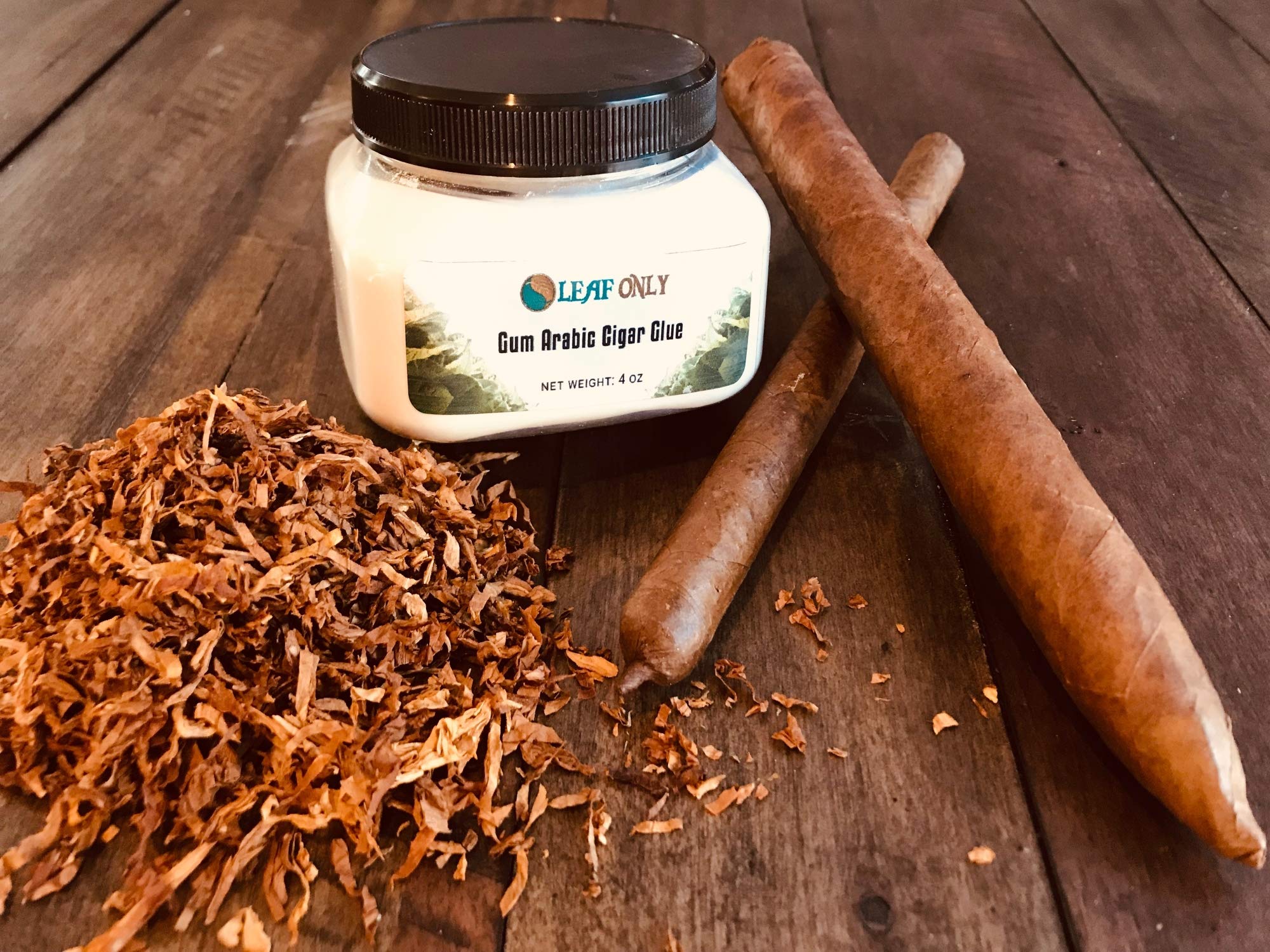 Gum Arabic Cigar Glue for Rolling and Repair - Plant-Based Food & Smoke Safe Adhesive Natural Powder (4oz)