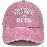 Horpe Embroidered Baseball Hats EST 2026 for Mom Dad Grandma Grandpa Papa Nana Uncle and Auntie