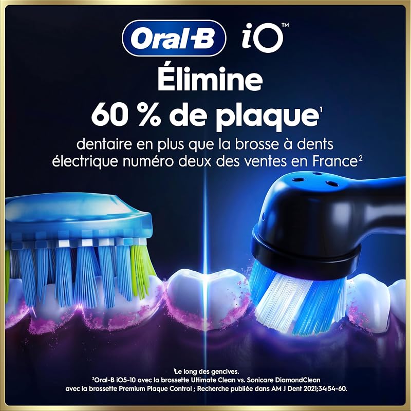 Brosses à Dents Electriques iO 9 Duo, 4 Brossettes, Noire et Rose