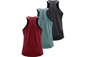 NELEUS Men's 3 Pack Running Tank Top Dry Fit Y-Back Athletic Workout Tank Tops