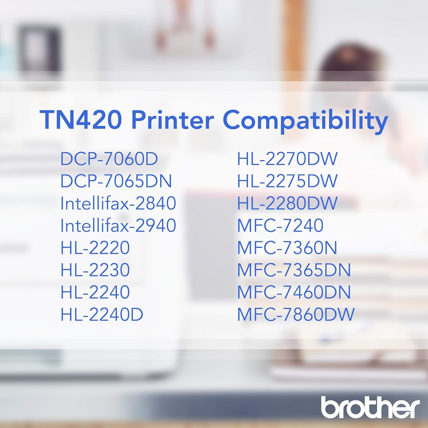 Brother TN-420 DCP-7060D IntelliFax-2840 2940 HL-2220 2230 2240 HL-2270 2275 MFC-7240 7360 7460 7860 Toner Cartridge (Black) in Retail Packaging: Office Products