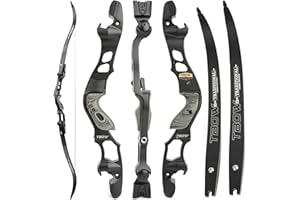 LIMAITY 62" ILF Recurve Bow for Adult Youth Hunting Takedown 25-65Lbs Right Hand Gordon Bow Limbs CNC Machining