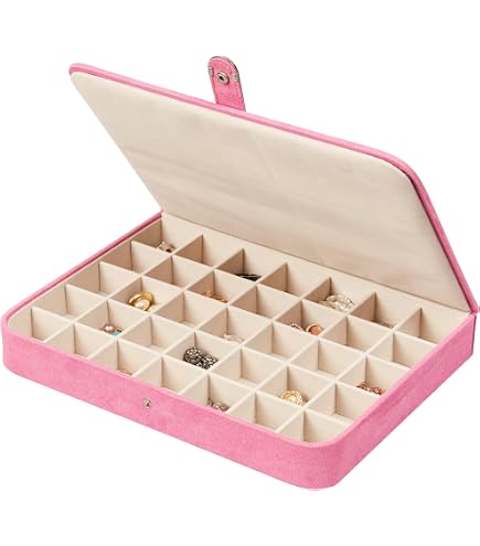 Amazon.com: Mele and Co Cameron Plush Fabric Jewelry Box in Pink