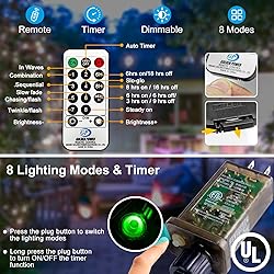 KNONEW 203FT Outdoor Christmas Fairy Lights Plug