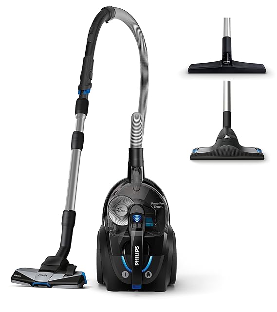 Philips FC9741/09 beutelloser Staubsauger PowerPro Expert (650 W, 2 L Staubvolumen, integriertes Zubehör) schwarz