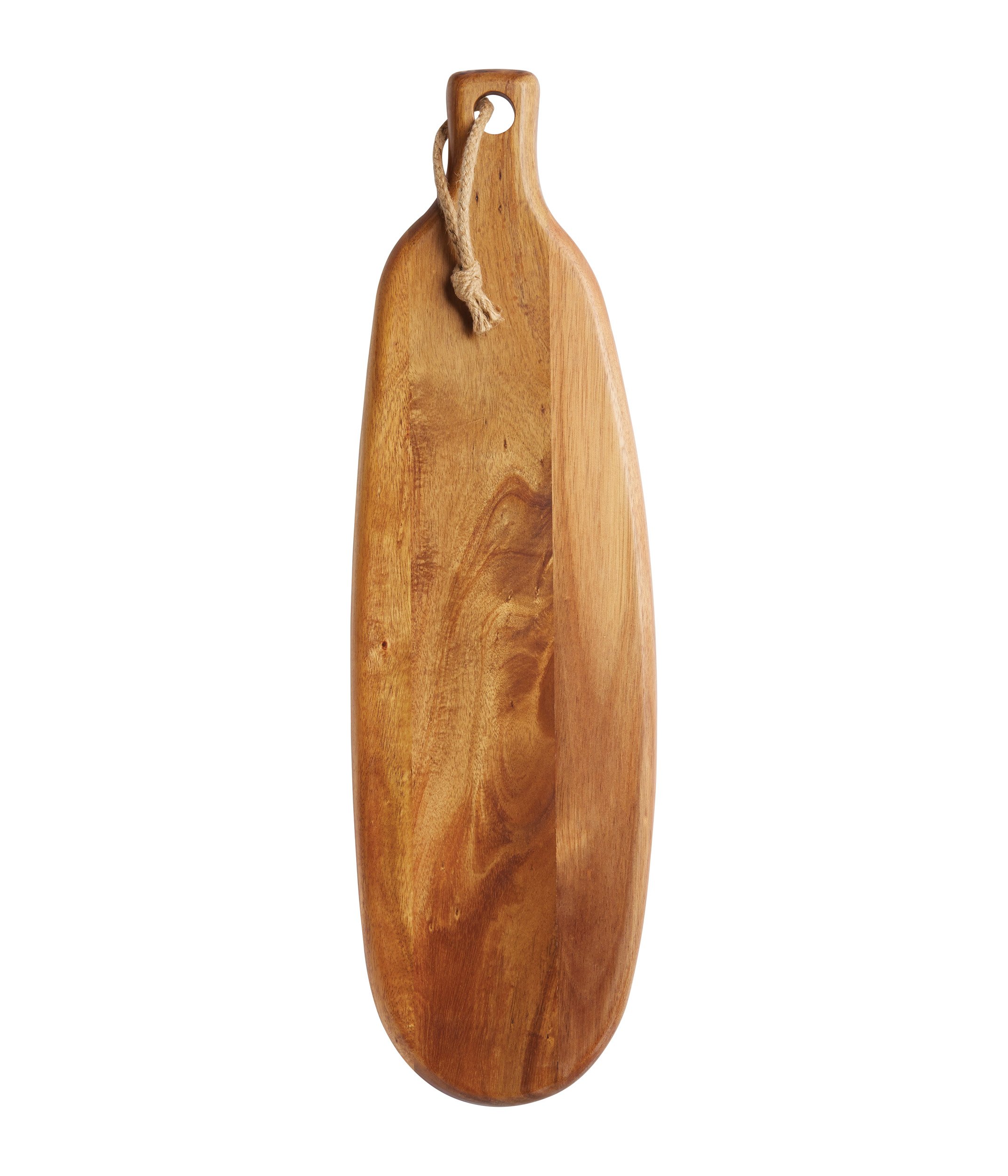 MasterClass Acacia Wood Paddle Board, Organic Rectangular, Tagged Brown 60x18x1.5cm L MCWW16
