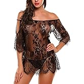 Avidlove Women Chemises Lace Smock Lingerie Mini Babydoll S-4XL