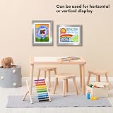 Americanflat A4 Kids Art Frame Silver Front Load Holds 100 Artworks view 5