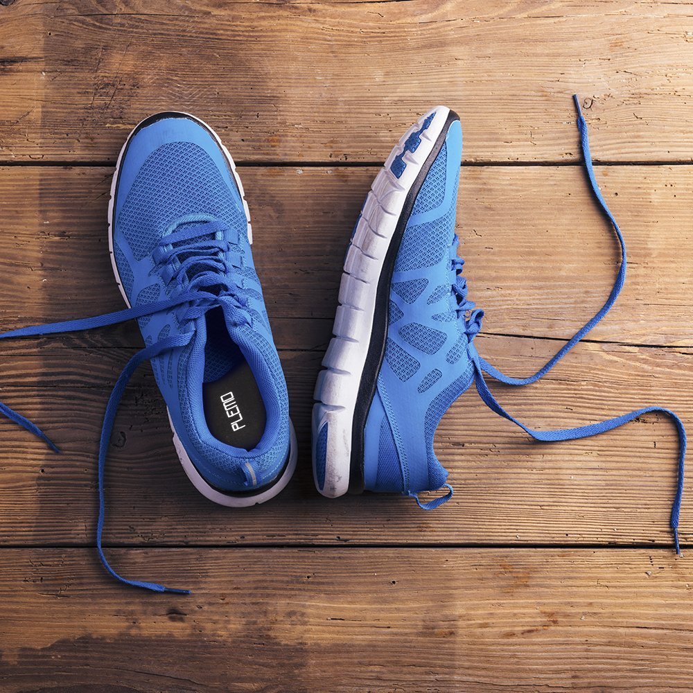 Plemo Gel Sports Shoe Insoles for Men, One Size Fits All with Cushioning Arch Support (Men Size 8 - 12)