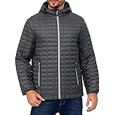 Little Donkey Andy Puffer Jacket Men - Winter Coat with Hood Lightweight Jackets Waterproof with Recycled Insulation Outdoor