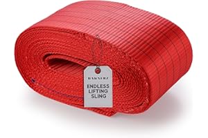 Dawnerz Endless Loop Strap 11000 Lbs Vertical Wll 14 ft - Polyester Endless Web Sling for Crane Lifting, Construction, Equipment Lifting Strap