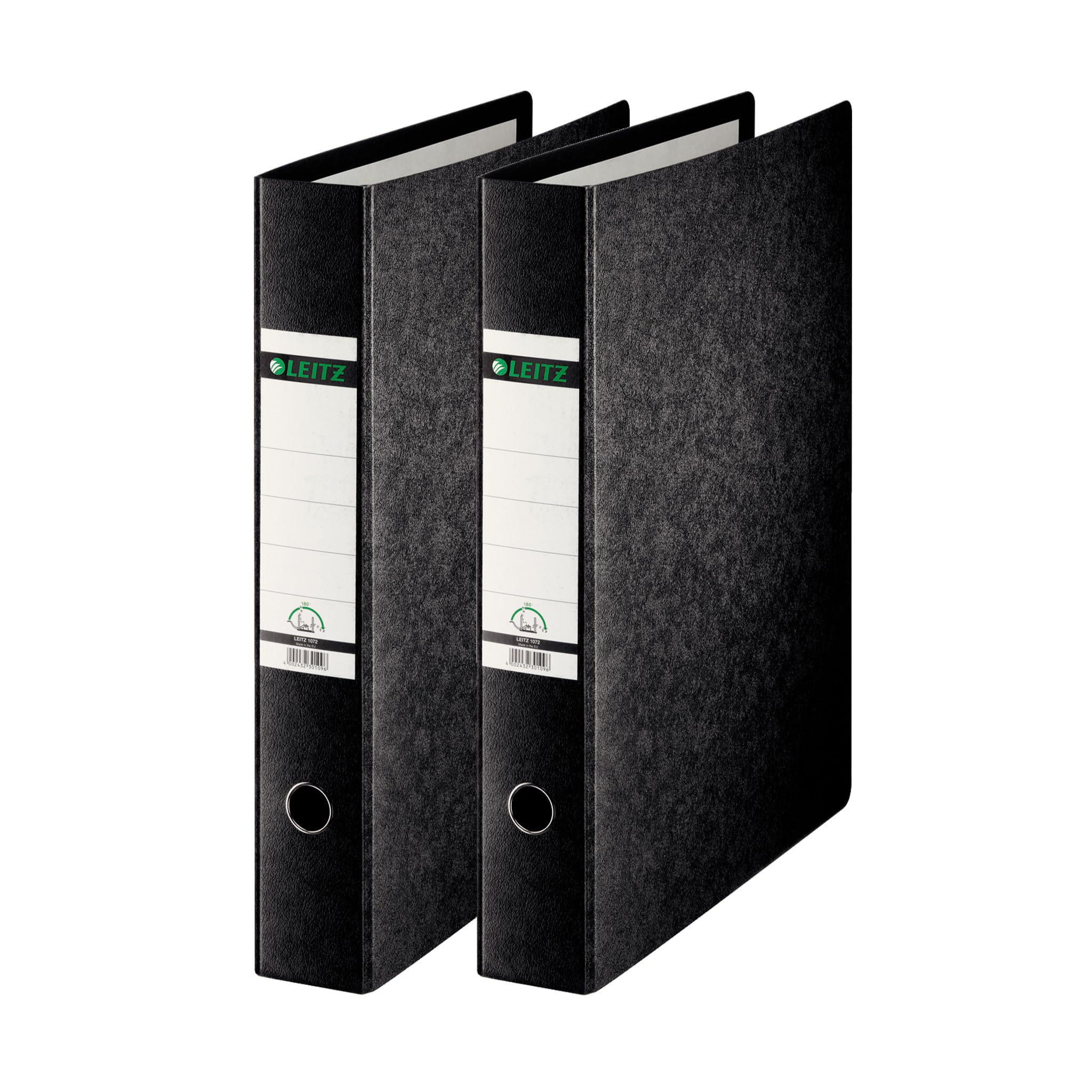 Leitz 310670195 A3 Upright Board Lever Arch File 77mm Spine - Black (Pack of 2)