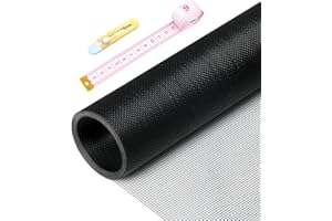 LONGEAS Pet Proof Window Screen Replacement Kit,39" W x 118" L Durable Window Screen Mesh for Patio Porch Door Windows with Rolling Tool and Screen Retainer Spline