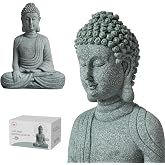 Little Buddah Statue for Home Indoor Aquarium,Meditation Sitting Buddha | Oriental Stone,Hand-carved,Healing,Serene Atmosphere,Baby Buddha Decor Gifts for Desk,Flower Pots,Altar,Fish Tank,Zen Garden