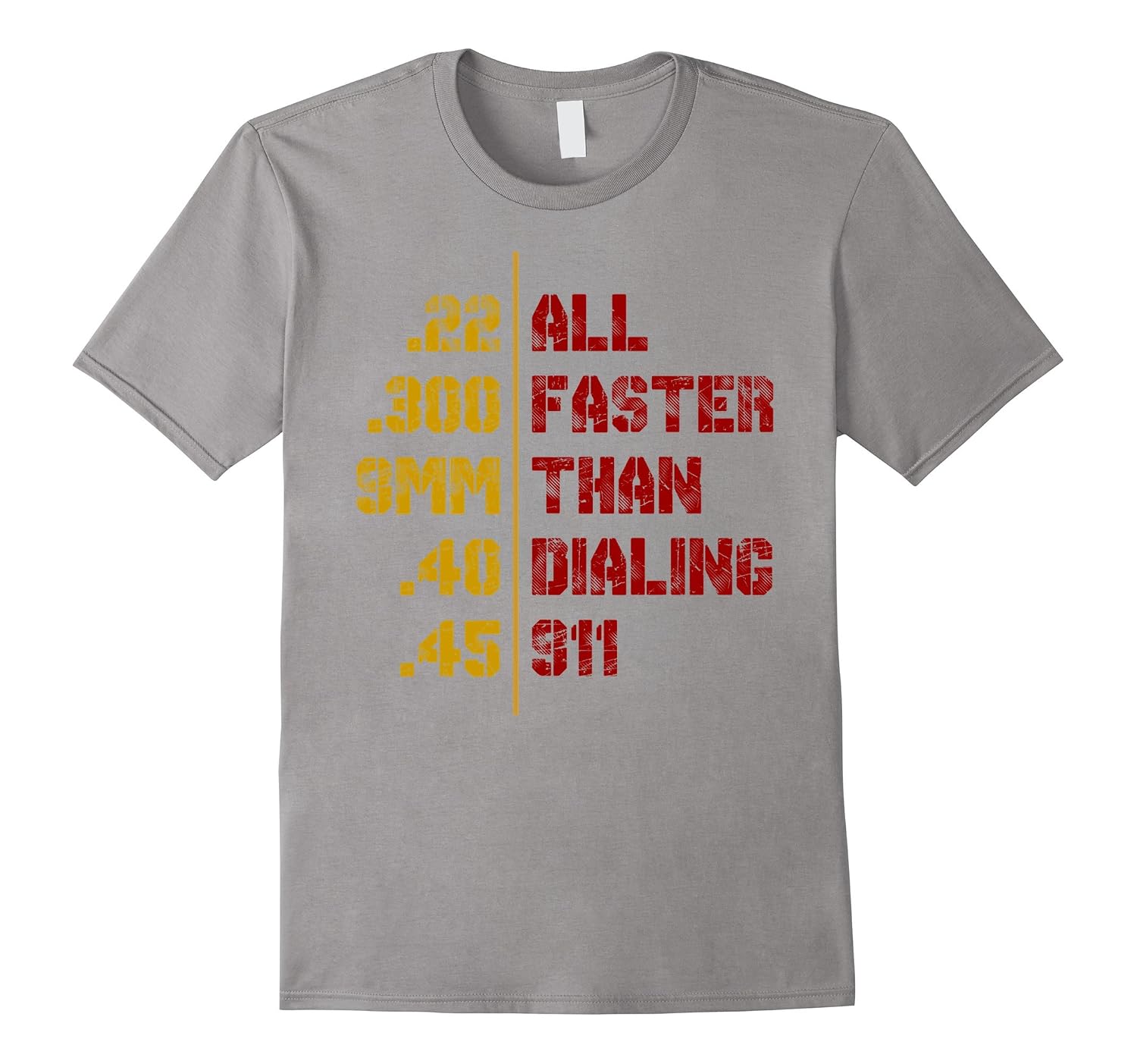 "Faster Than 911" Gun Owner Ammo Freedom Graphic Tee – 100% Cotton Short Sleeve T-Shirt By The Premium Goods