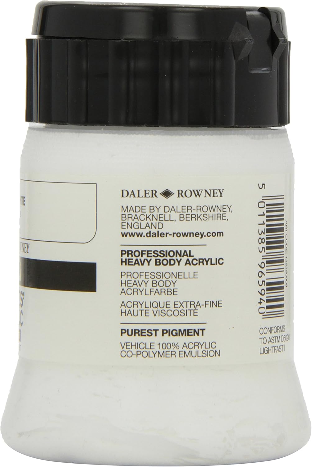 Daler-Rowney Cryla Acrylic 250 ml Titanium White, Professional Artists, 350 ml (Pack of 1) - Image 3