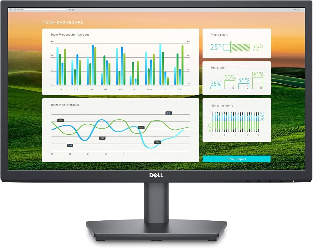 Dell E2222HS 21.5-Inch Full HD Monitor 60Hz VA 5ms HDMI DP VGA