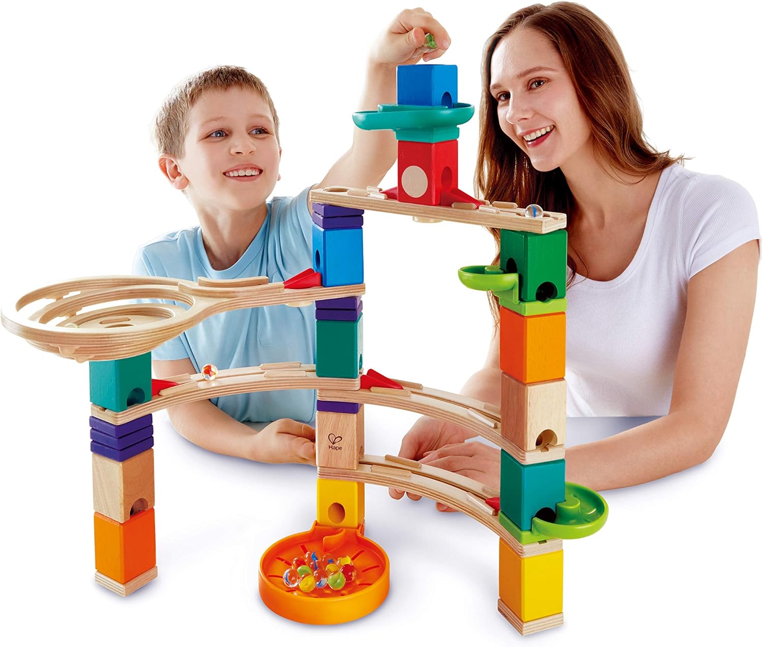 hape quadrilla cliffhanger marble run